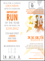 Run for a Cause Orange Flyer