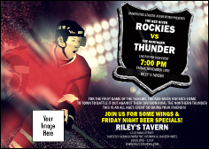 Hockey Badge Red Postcard