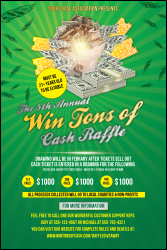 Cash Raffle Green Poster