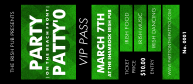 St. Patrick's Day Plaid VIP Pass