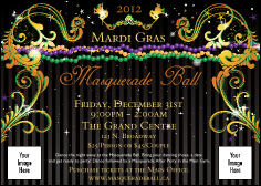 Mardi Gras Beads Postcard