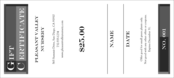 Black and White Gift Certificate