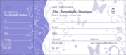 Butterfly Gift Certificate 002