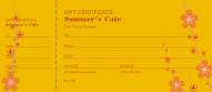 Fruit Flowers Gift Certificate