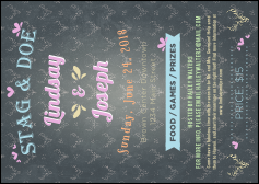 Stag and Doe Pattern Postcard