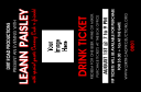 Your Photo Concert Black and Red Drink Ticket