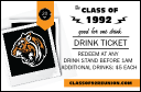 Class Reunion Mascot Orange Drink Ticket