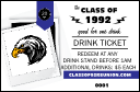Class Reunion Mascot Blue Drink Ticket