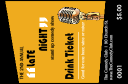 Comedy Retro Microphone Drink Ticket