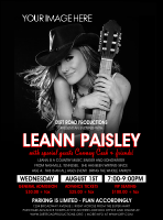 Your Photo Concert Black and Red Flyer