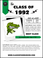 Class Reunion Mascot Green Flyer