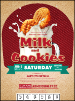 Milk & Cookies Logo Flyer