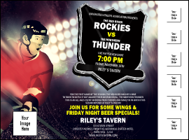 Hockey Badge Red Logo Flyer