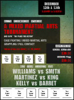 Contemporary Mixed Martial Arts Logo Flyer