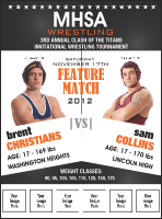 Wrestling Logo Flyer (Black)