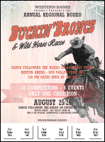 Bucking Bronco Rodeo Logo Flyer