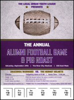 Football Purple Logo Flyer