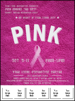 Breast Cancer Pink Ribbon Logo Flyer