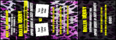Roller Derby Pink Leopard Event Ticket
