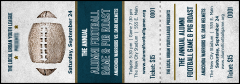 Football Blue Event Ticket