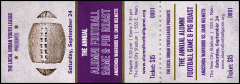 Football Purple Event Ticket