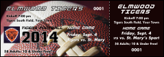 Football Schedule Event Ticket