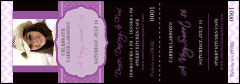 Sweet Sixteen Purple Chevron Event Ticket