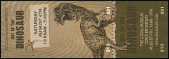 Dinosaur Illustrated Event Ticket