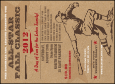 All Star Retro Baseball Invitation