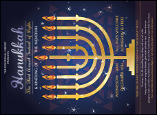 Hanukkah Menorah Invitation