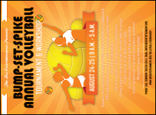 Volleyball Sun Rays Invitation