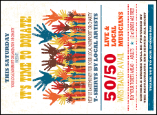 Fundraising Hands Invitation