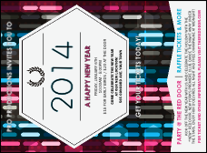 Year Neon Lights Invitation