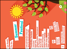 Summer Cut Paper Invitation