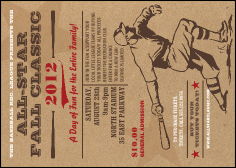 All Star Retro Baseball Postcard