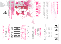 Run for a Cure Pink Postcard