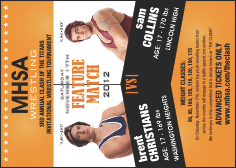 Wrestling Postcard (Orange)
