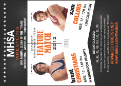 Wrestling Postcard (Black)