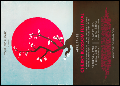 Cherry Blossom Circle Postcard