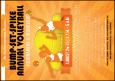 Volleyball Sun Rays Postcard