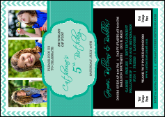 Happy Birthday Chevron Postcard