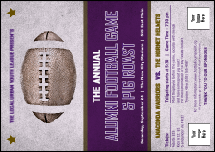 Football Purple Postcard