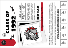 Class Reunion Mascot Red Postcard