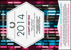 Year Neon Lights Postcard