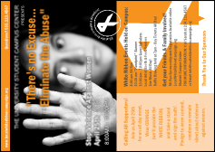 White Ribbon Photo Postcard