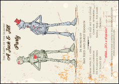 Robot Jack and Jill Postcard