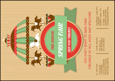 Merry Go Round Postcard