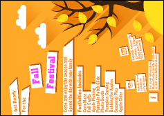 Fall Cut Paper Postcard