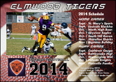 Football Schedule Postcard