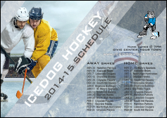 Ice Hockey Schedule Postcard